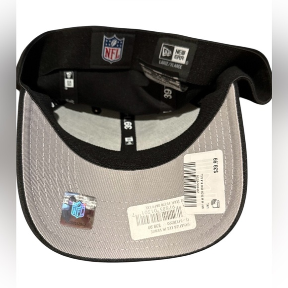 🆕 black New Era 39THIRTY SF 49ers stretch-fit hat in size large-xlarge - Picture 5 of 5